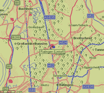 Weg Kopernikus Gymnasium-Lintorf