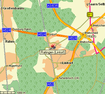 Weg Kopernikus Gymnasium-Lintorf